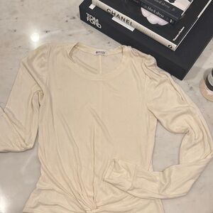 Cream Long Sleeve Top by LA MADE